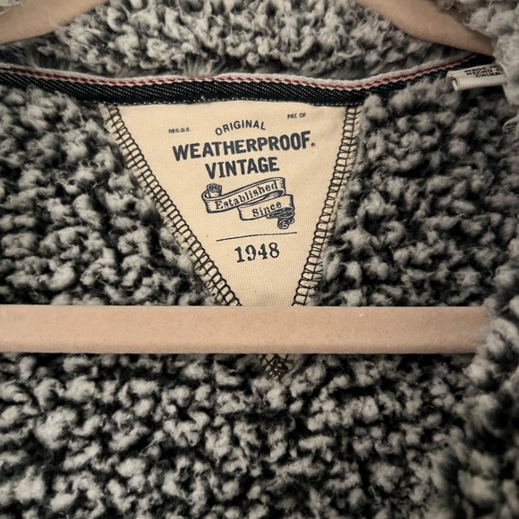 Men’s Original Weatherproof Vintage Sherpa Pull-Over Quarter Zip Sweater - Picture 5 of 5